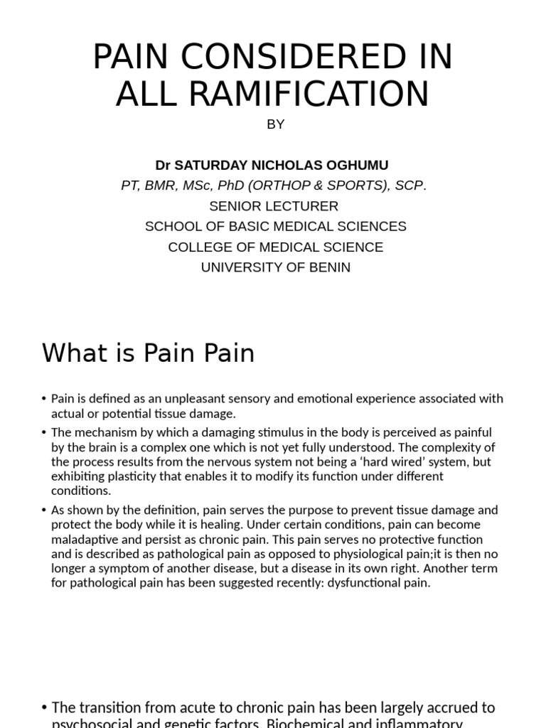 Understanding Pain Mechanisms and Types | PDF | Pain | Neuron