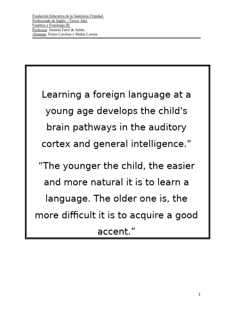 Child Language Acquisition | PDF | Language Acquisition | Language ...