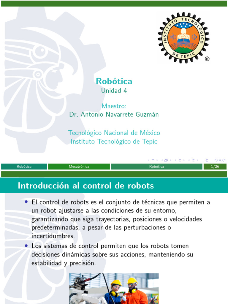 Control de Robots: Cinemática y Dinámica | PDF | Robot | Robótica