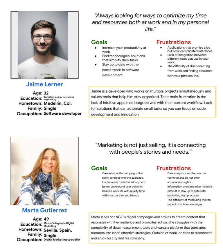 Profiles of Software Developer and Marketer | PDF | Computing ...