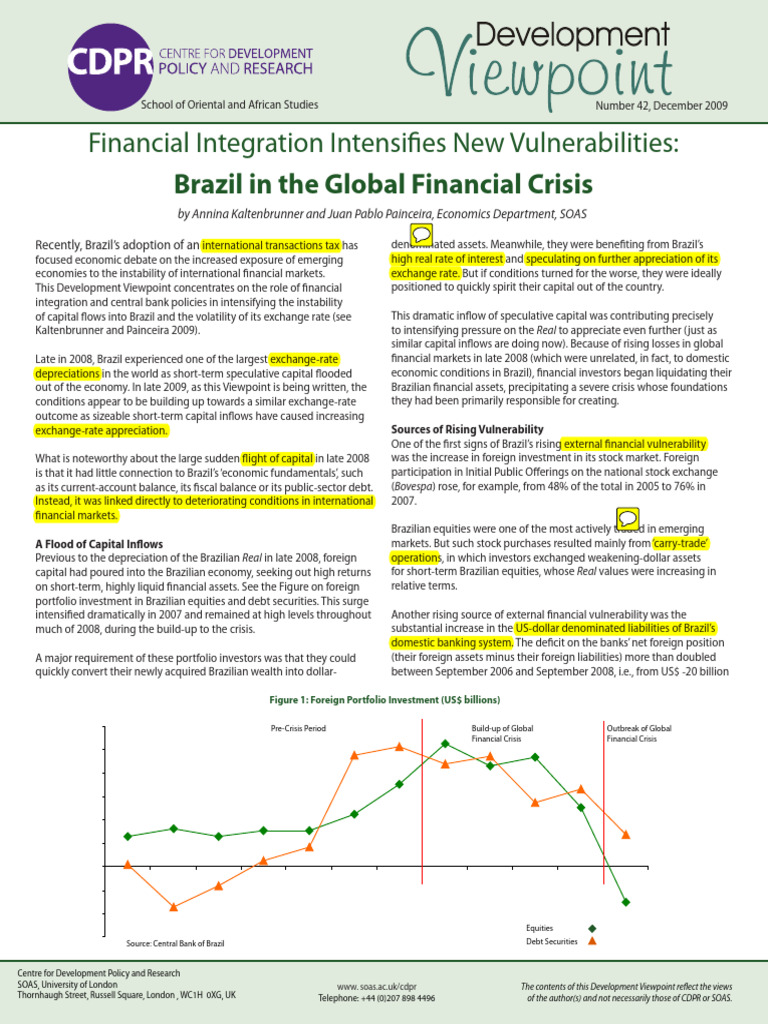 Brazil's Financial Vulnerability in Crisis | PDF | Equity (Finance ...