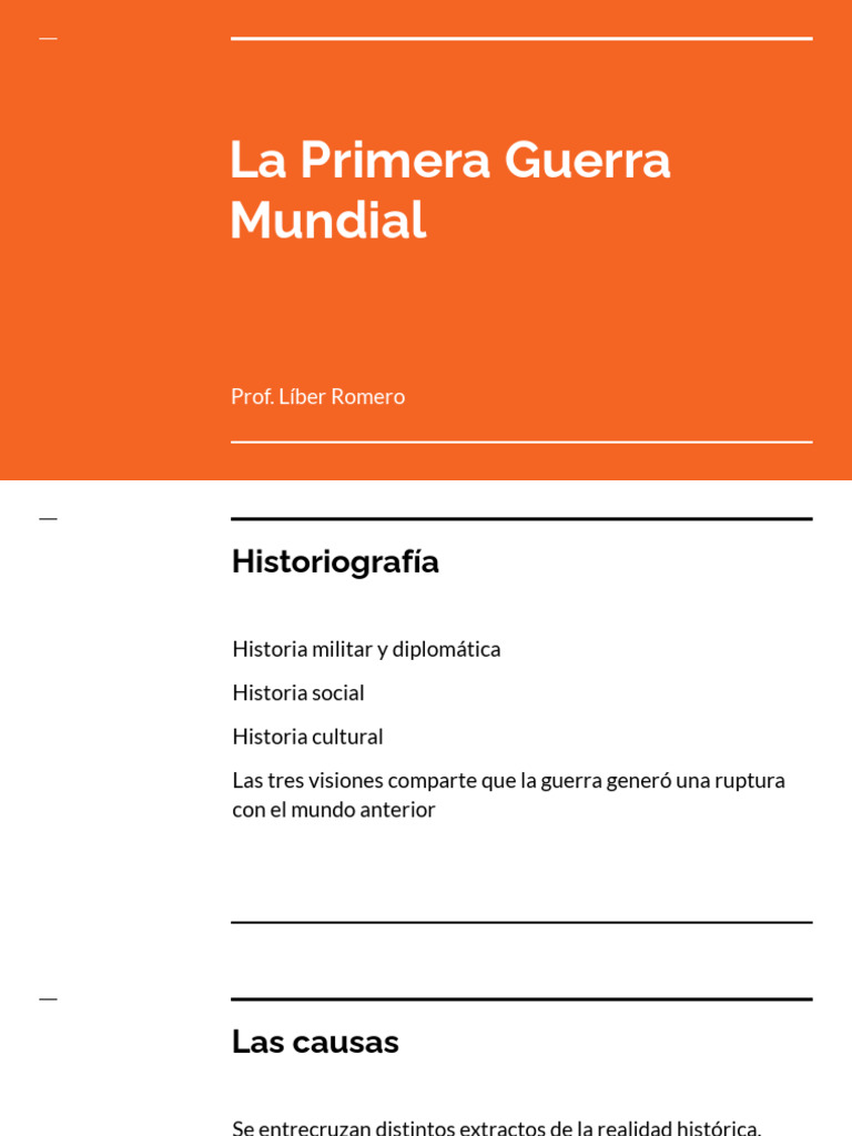 Causas y Consecuencias de la Primera Guerra Mundial | PDF | Austria ...