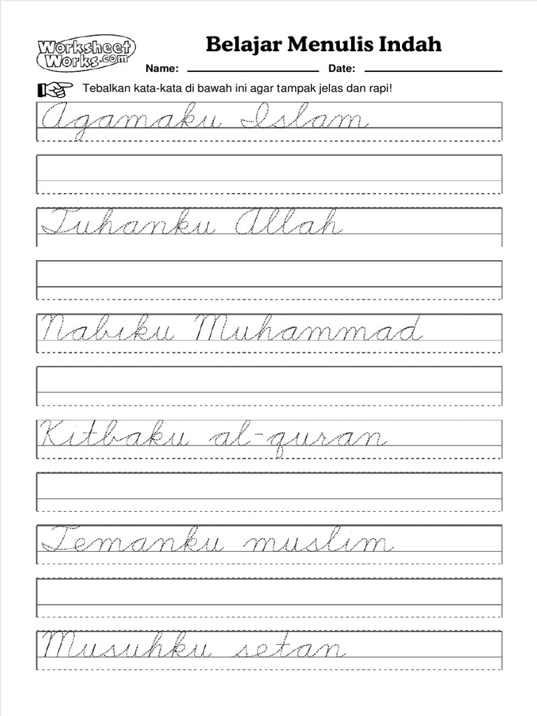 Latihan Menulis Indah dan Rapi | PDF