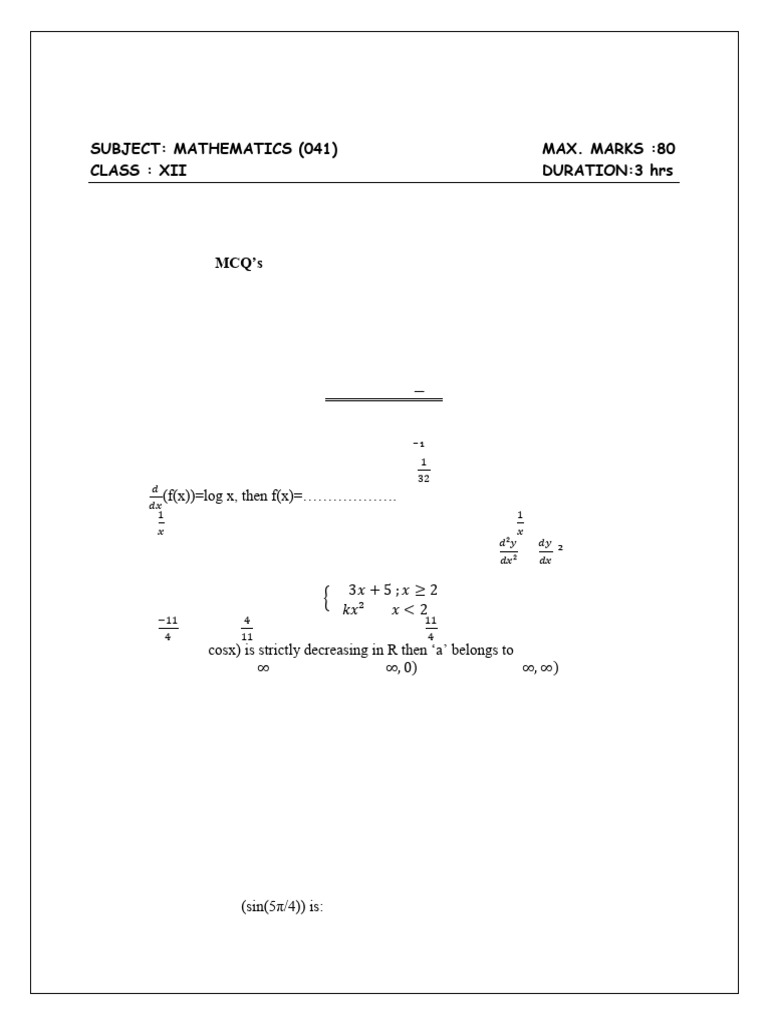 Coimbatore Class 12 Maths Question Paper | PDF | Mathematics ...