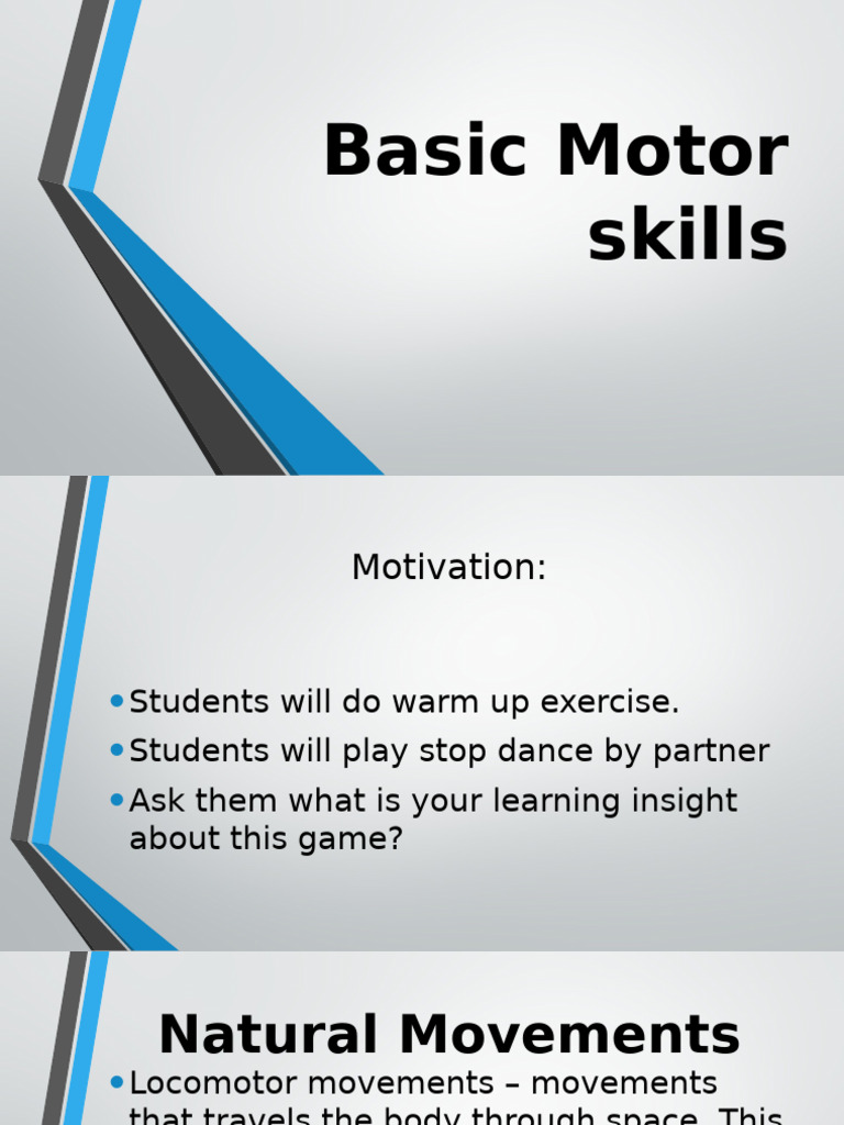 Understanding Motor Skills: Locomotor & Non-Locomotor | PDF