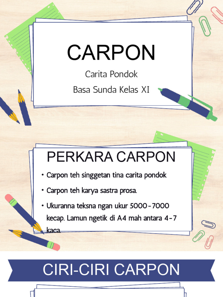 Ciri dan Struktur Carpon Sunda | PDF