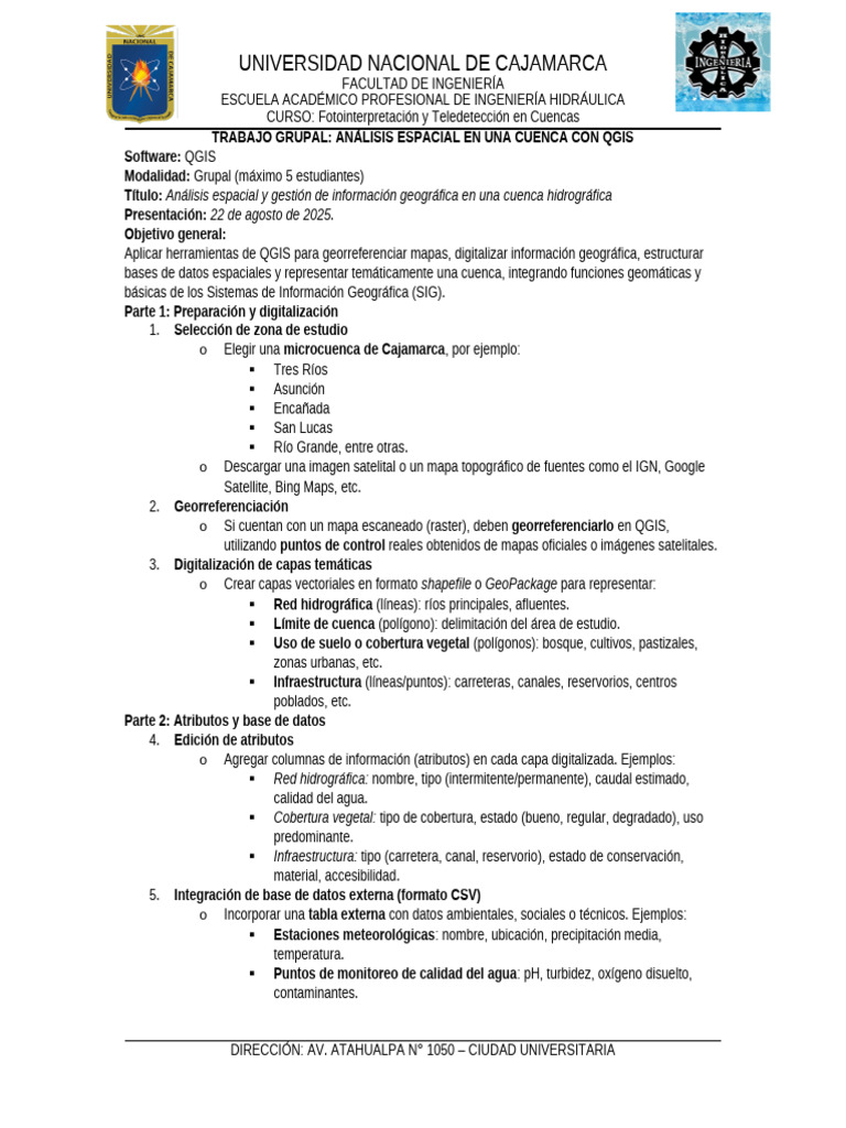 Guía De Trabajo Final Qgis 3 Pdf Sistema De Información
