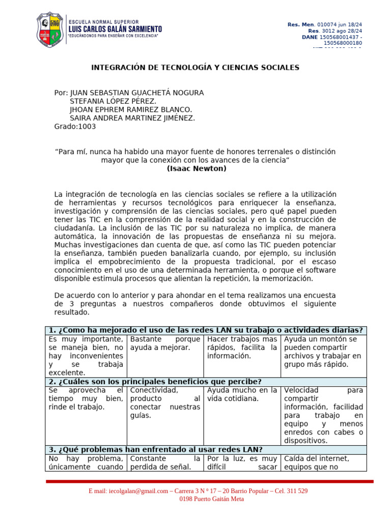 Integración de TIC en Ciencias Sociales | PDF | Internet | Enseñando