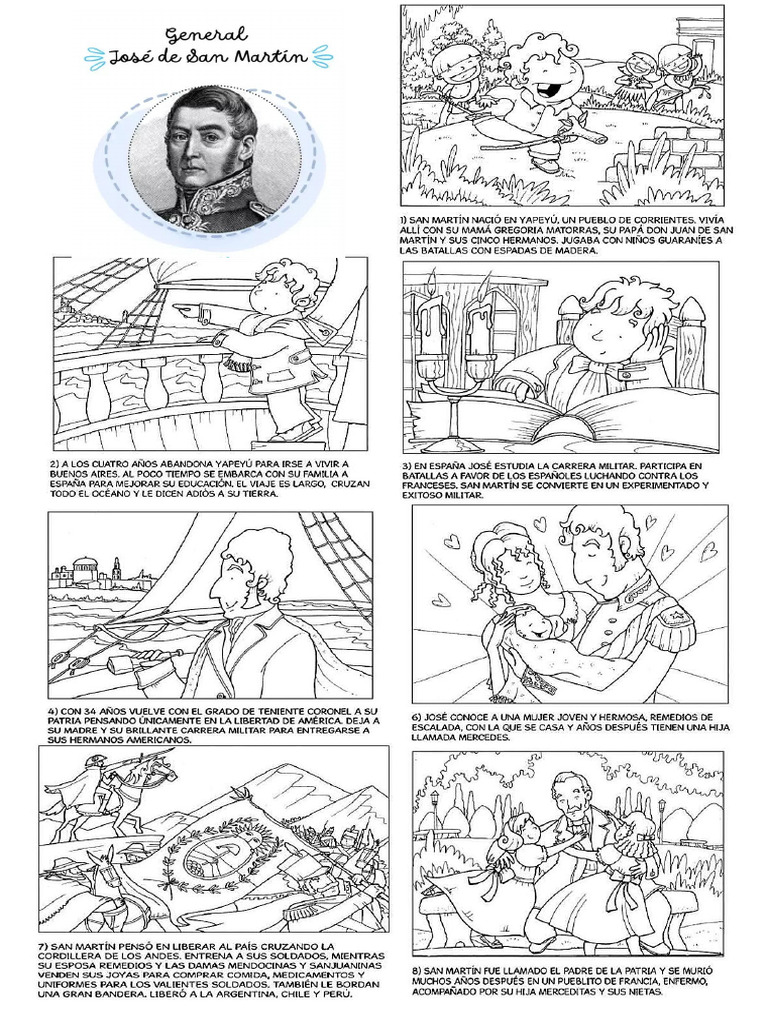 Secuencia Sobre La Vida Del General San Martin | PDF