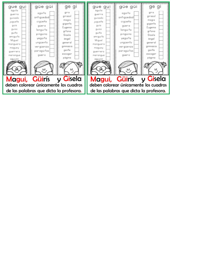 Uso de Gui - Ge - Guë | PDF