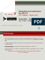 Observatoire de La Performance Des PME-ETI Février 2012 - 14ème Édition