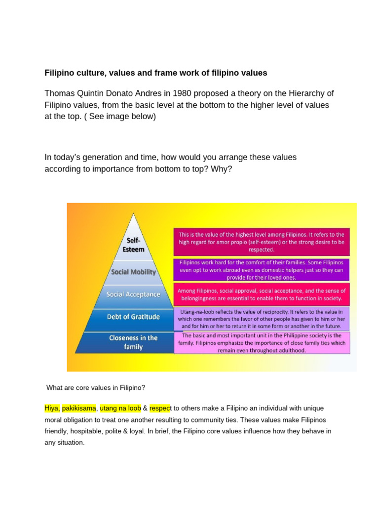 Filipino Culture and Core Values | PDF | Violence Against Women | Woman