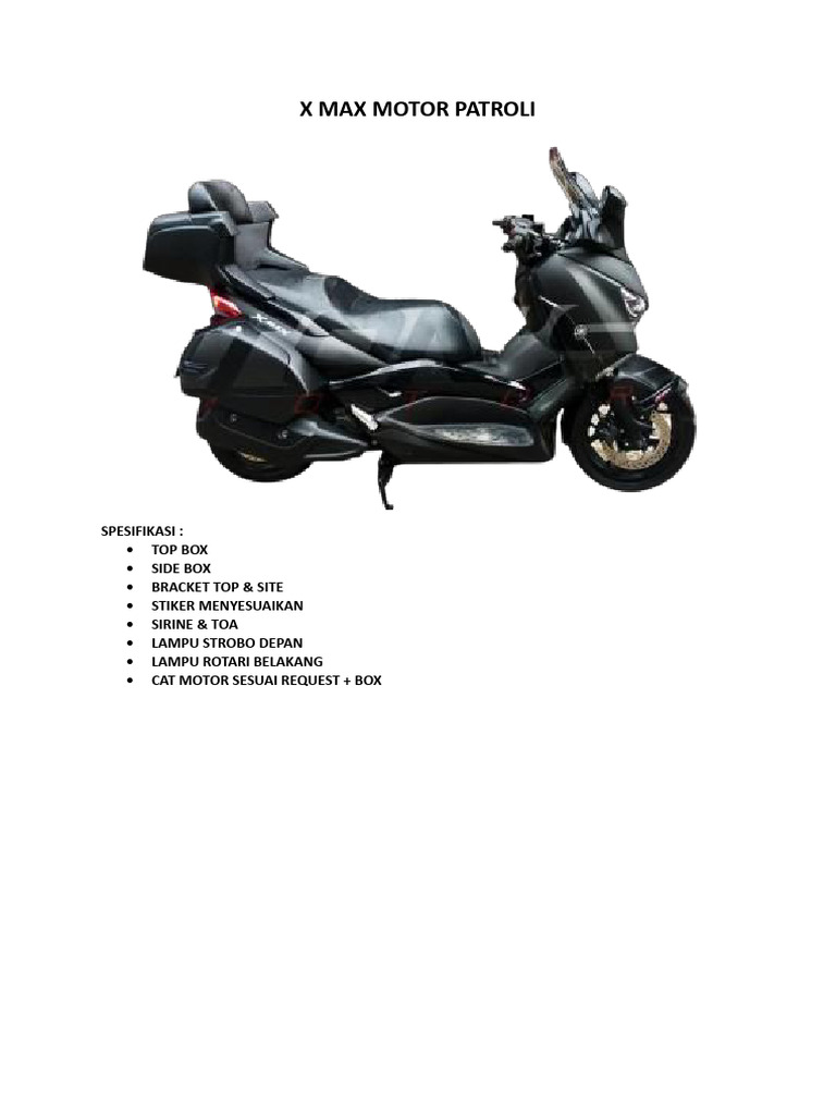 X Max Motor Patroli | PDF