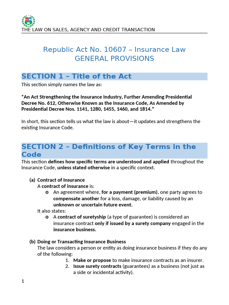 Insurance Law | PDF | Mortgage Law | Insurance