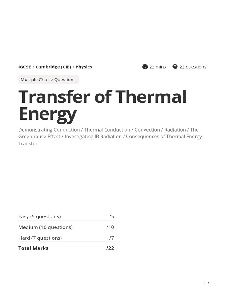 Thermal Energy Transfer Methods | PDF | Thermal Conduction | Convection