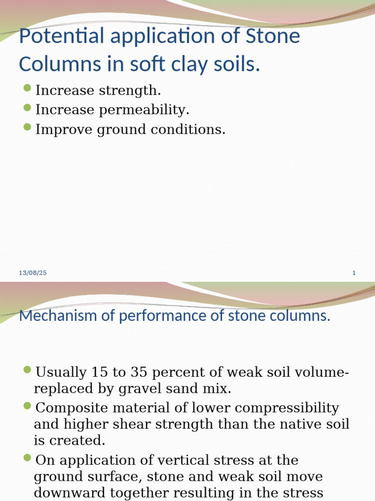 Cemented Stone Columns for Soft Clay Soils | PDF | Strength Of ...