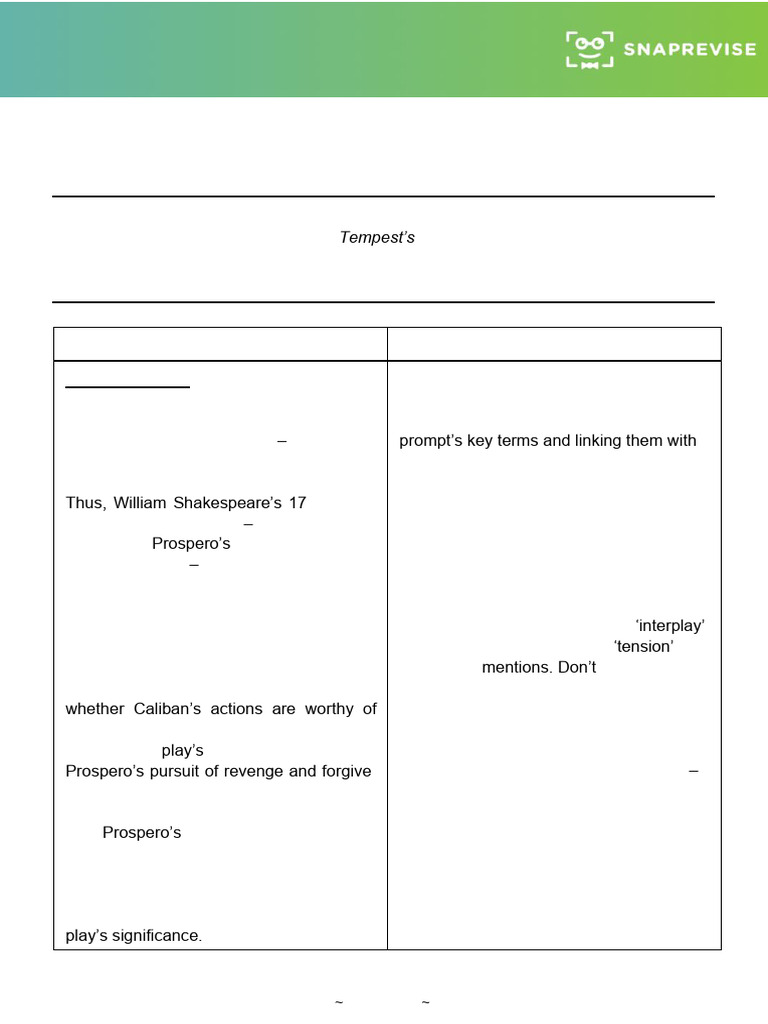 Things Fall Apart Sample Essay | PDF | The Tempest