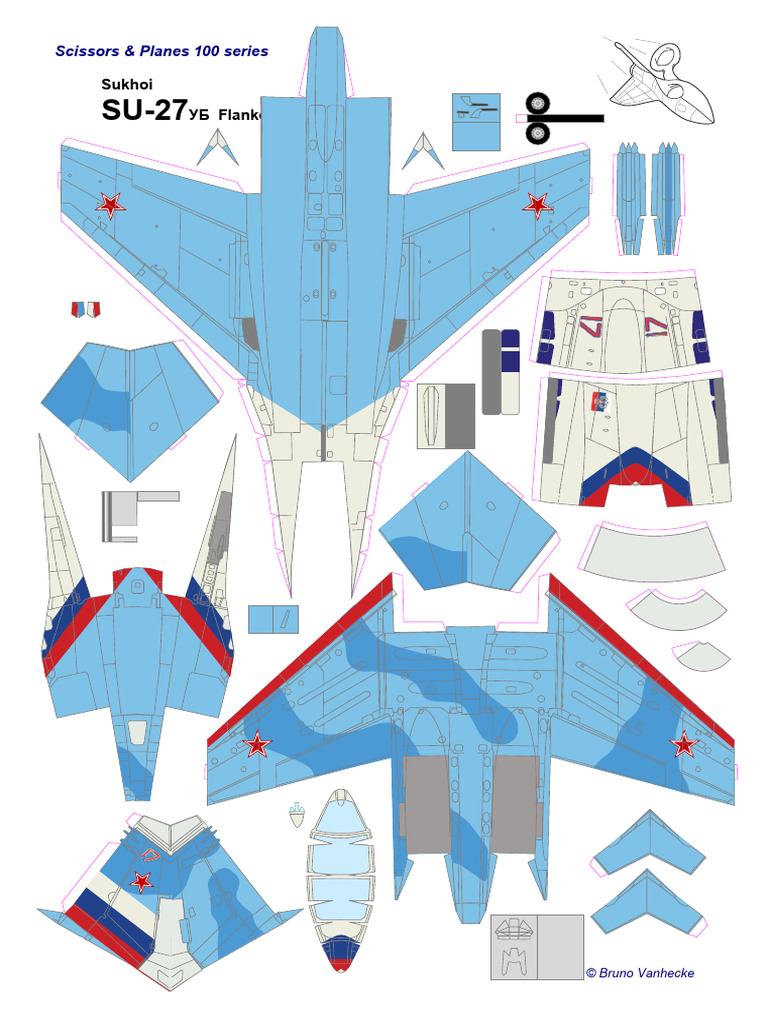 Sukhoi SU-27УБ Flanker 1/100 | PDF