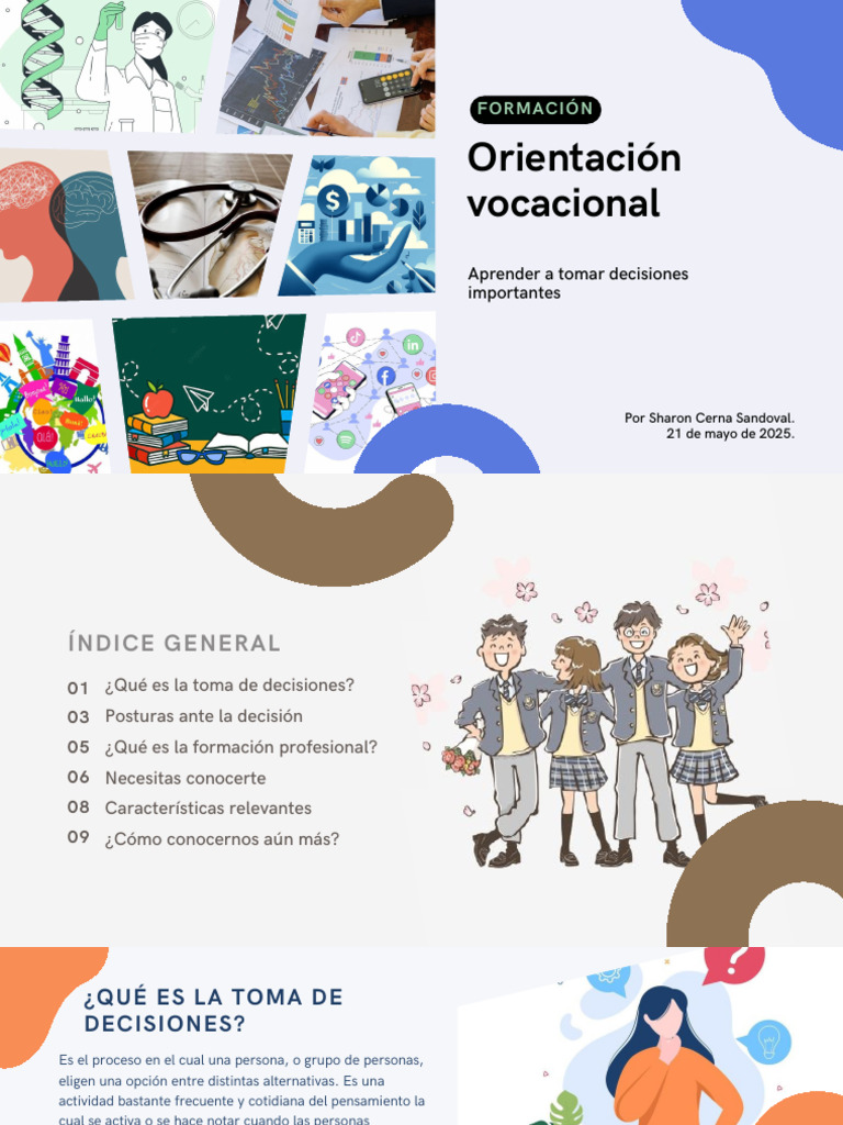 Orientación en Pensamiento Vocacional | PDF | Toma de decisiones ...