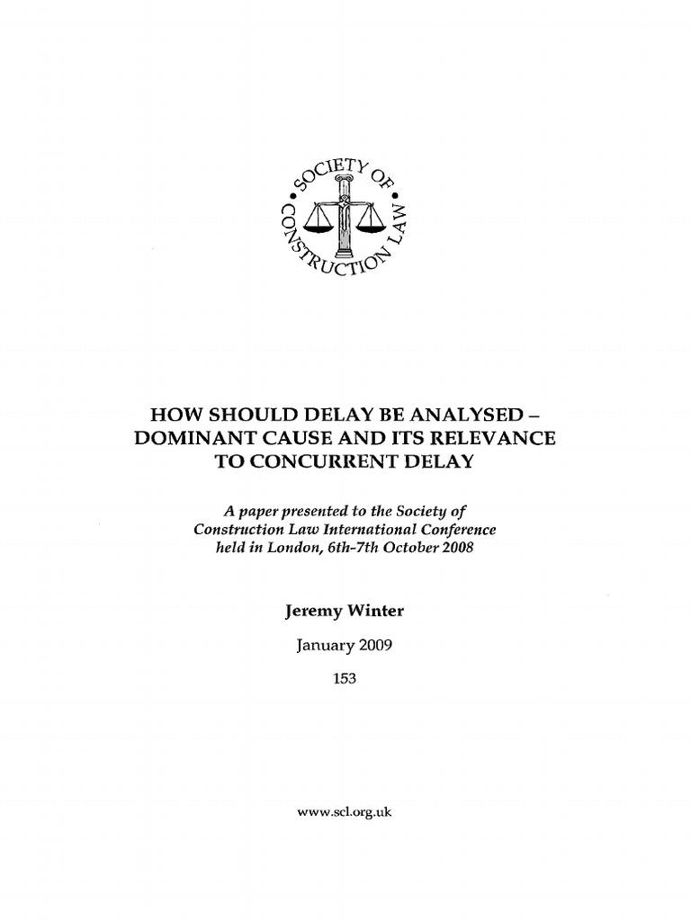 Analyzing Delay in Construction Contracts | PDF | Liquidated Damages ...