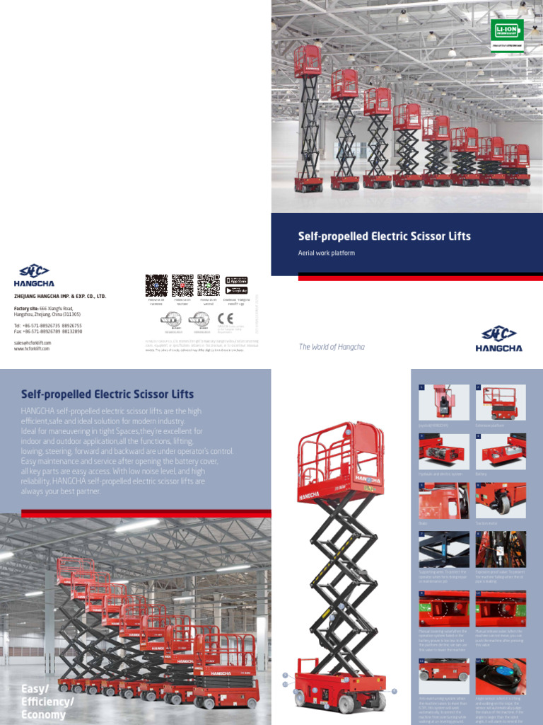 Self-Propelled Electric Scissor Lifts | PDF | Elevator | Battery Charger