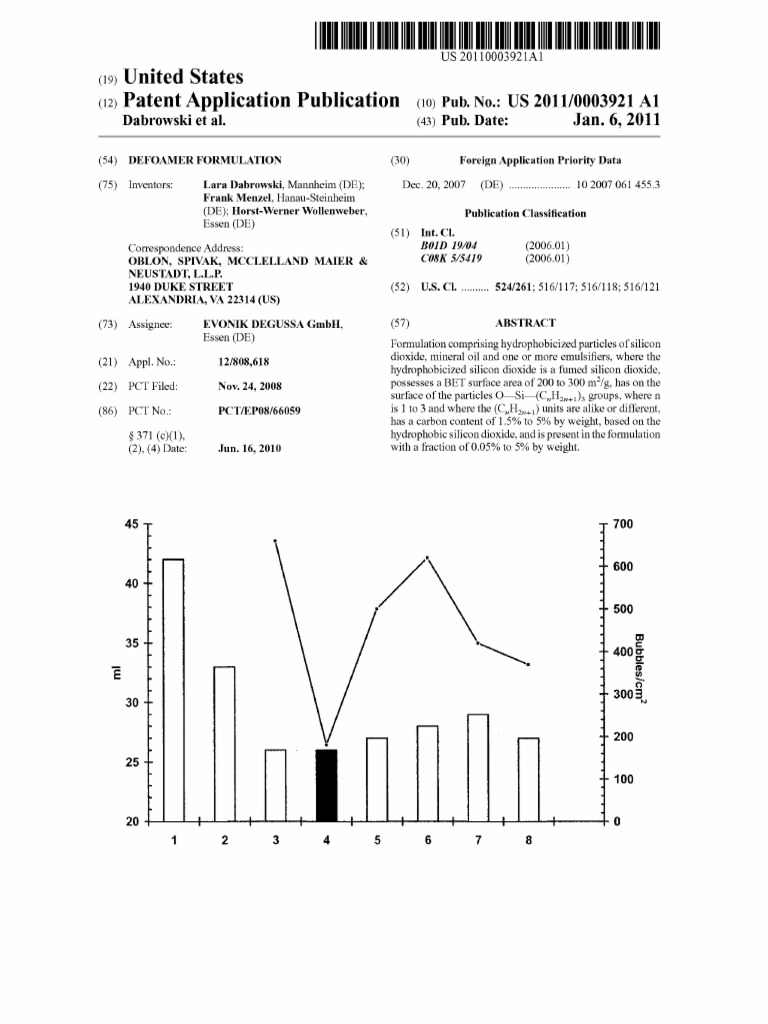 Advanced Defoamer Formulation Patent | PDF | Silicon Dioxide | Chemical ...