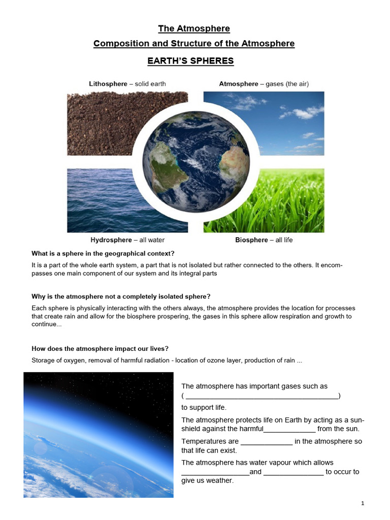 Composition and Structure of Earth's Atmosphere | PDF | Atmosphere Of ...