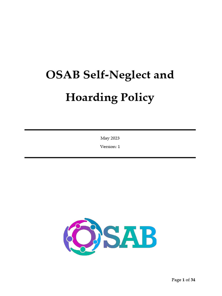 OSAB Self Neglect and Hoarding Policy May 2023 | PDF | Animal Welfare ...