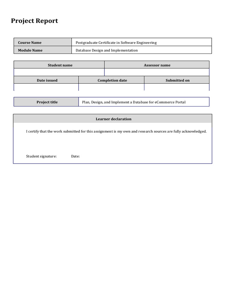 eCommerce Database Design Project Report | PDF
