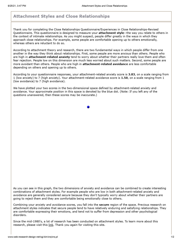 Understanding Attachment Styles | PDF | Attachment Theory | Anxiety