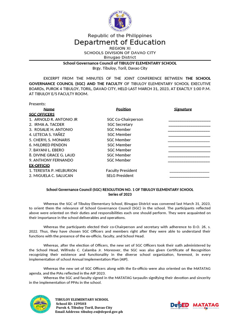 SGC Board Resolution 2023 Rocognizing SGC | PDF | Chess Theory | Chess