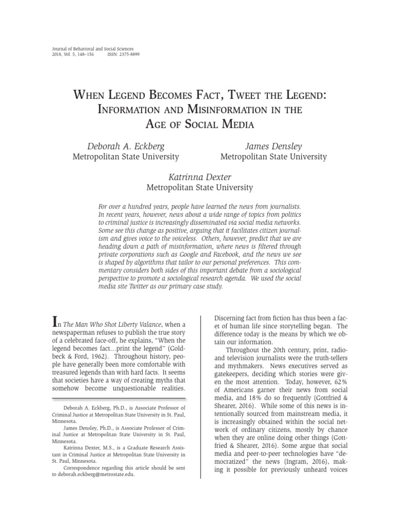 Misinformation in Social Media Age | PDF | News