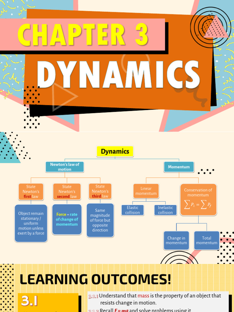 Chapter 3 Dynamics Compressed | PDF | Force | Momentum