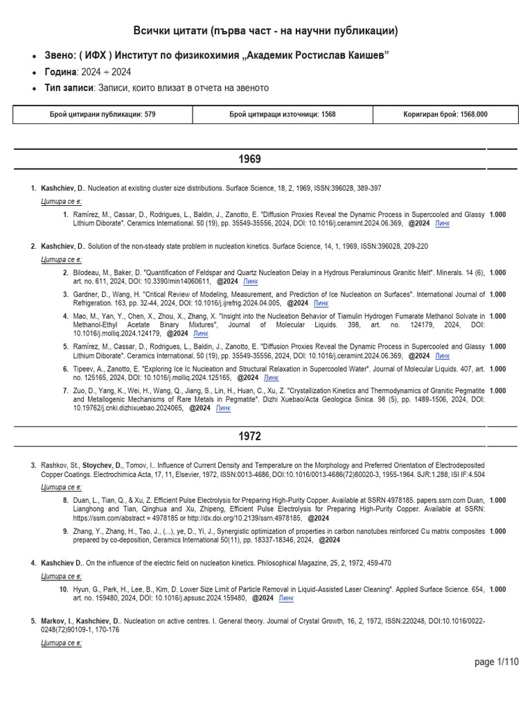 Scientific Publication Citations 2024 | PDF | Nucleation | Physical ...