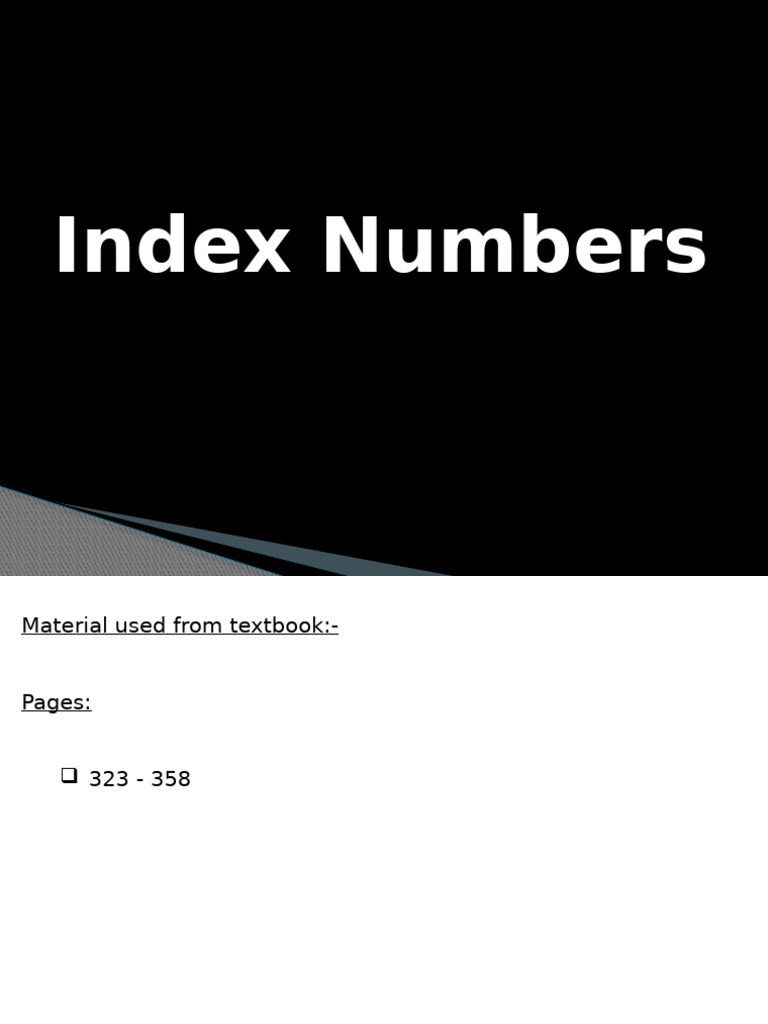 Understanding Index Numbers in Economics | PDF | Price Indices | Index ...