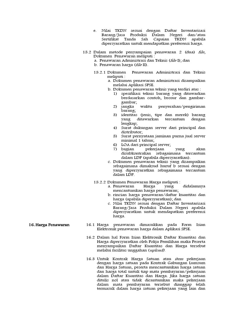 Prosedur Penawaran ADP 4 dan TKDN | PDF