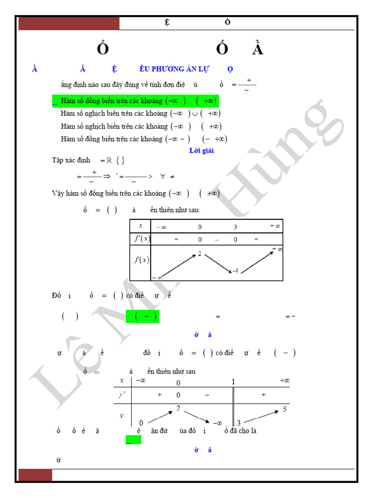 Dap An - Tong On Ham So - Lan 2 | PDF