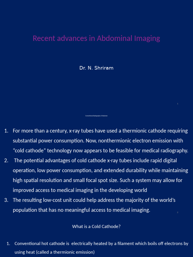Advances in Abdominal Imaging Techniques | PDF | Medical Imaging | Ct Scan