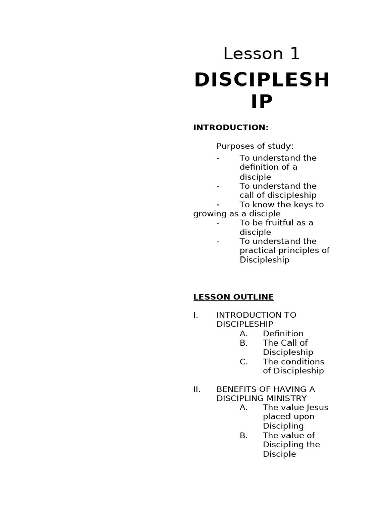 Understanding Discipleship Principles | PDF | Disciple (Christianity ...