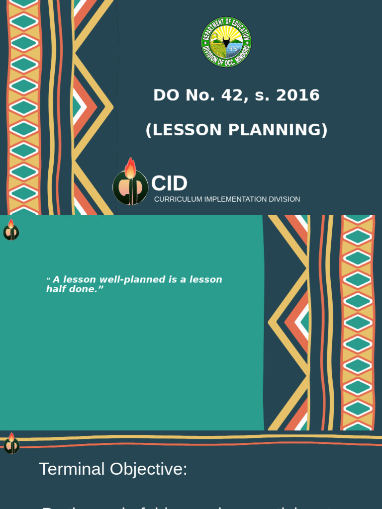 Lesson Planning Guide: DO 42, s. 2016 | PDF | Learning | Teachers