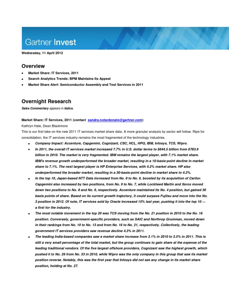 Gartner Invest 41112 PDF Business Process Management Economies