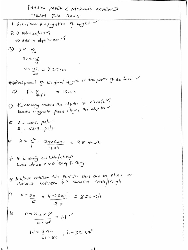 Physics PP2 MS | PDF