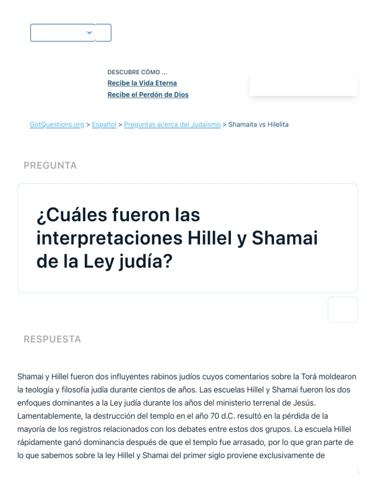 Shamai y Hillel | PDF | Pablo el apóstol | Jesús