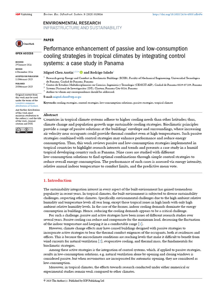 Performance Enhancement of Passive and Low-Consump | PDF | Ventilation ...