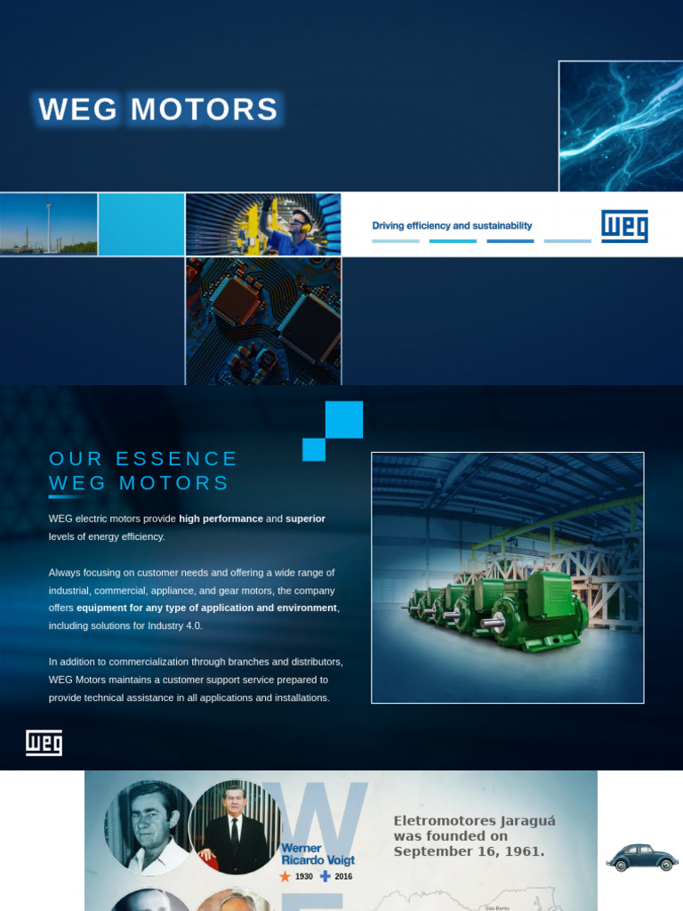 WEG Motors: High-Efficiency Solutions | PDF | Electric Motor | Transformer