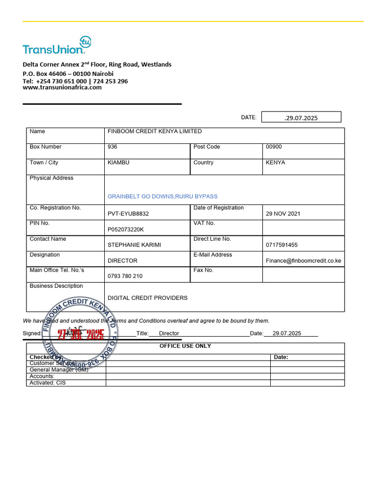 TransUnion Subscriber Agreement Kenya | PDF | Arbitration | Indemnity