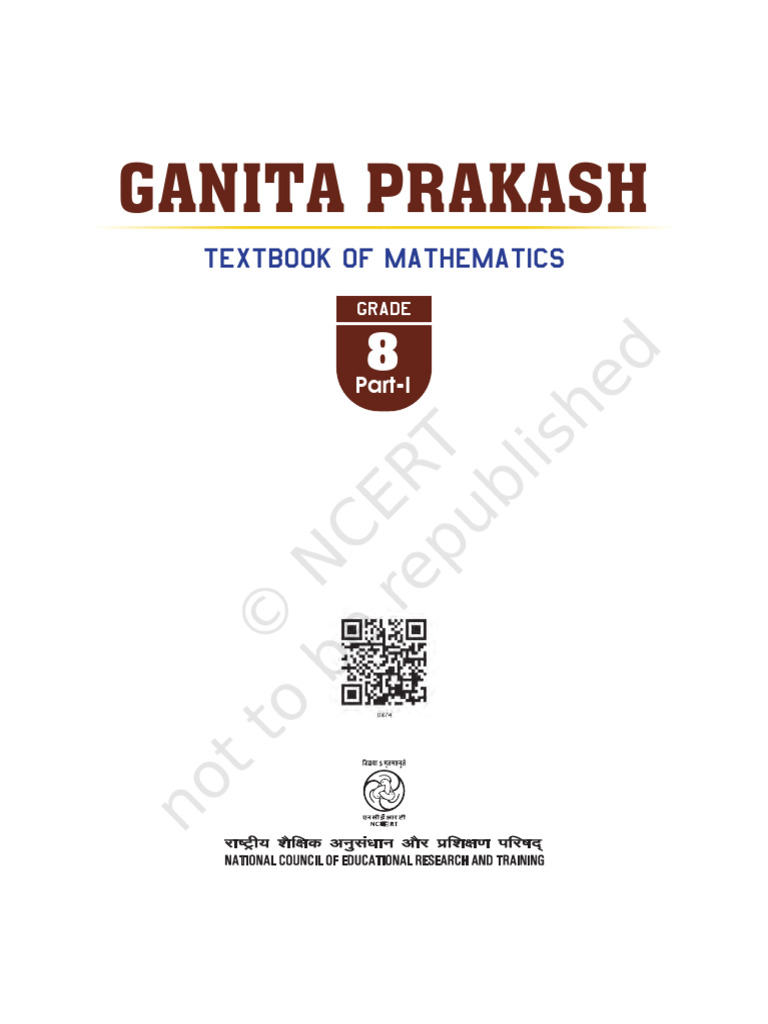 Grade 8 Ganita Prakash Mathematics Textbook | PDF | Thought | Learning