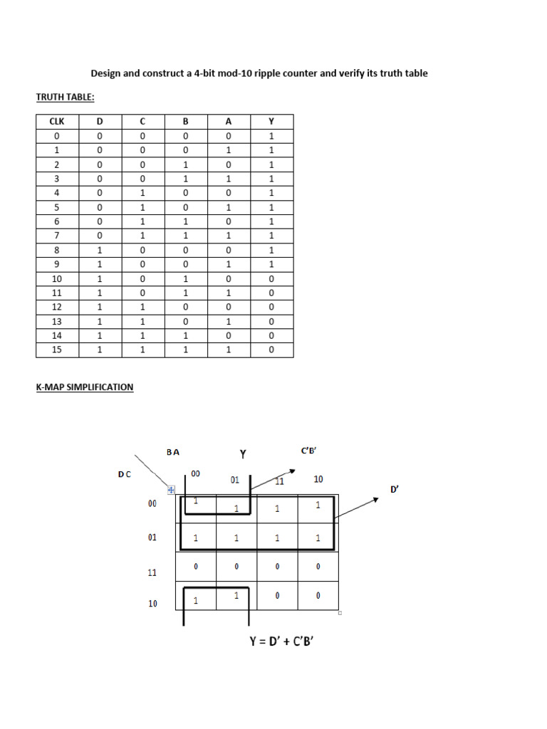 4-Bit Ripple and Synchronous Counters | PDF | Logic | Mathematical Logic