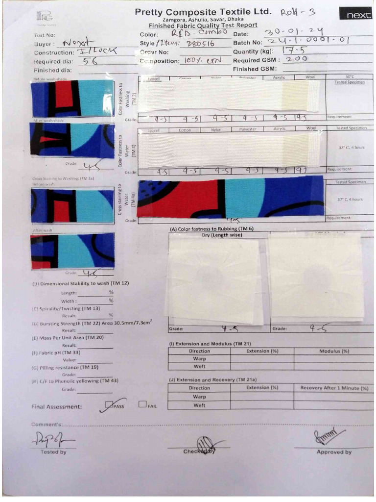 Red Combo, Interlock, 24-01-0001-01, Roll No - 03 PDF | PDF