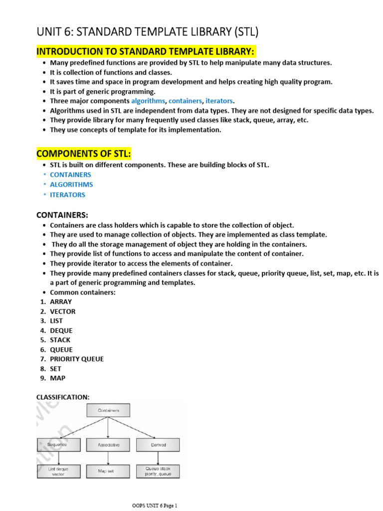 Introduction to Standard Template Library | PDF | Queue (Abstract Data ...